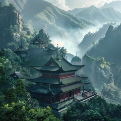 pagoda in the mountains