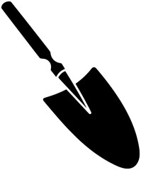 agriculture illustration soil silhouette trowel logo plant icon farm outline shovel nature garden harvest gardening tool black organic farming shape seedling work crop for vector graphic background