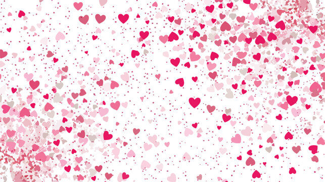 Hearts Background. Love style. Confetti texture.