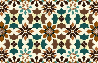 Colorful vintage surface with an old oriental pattern. The background is a texture that has a decorative value. For overlay or texture designs