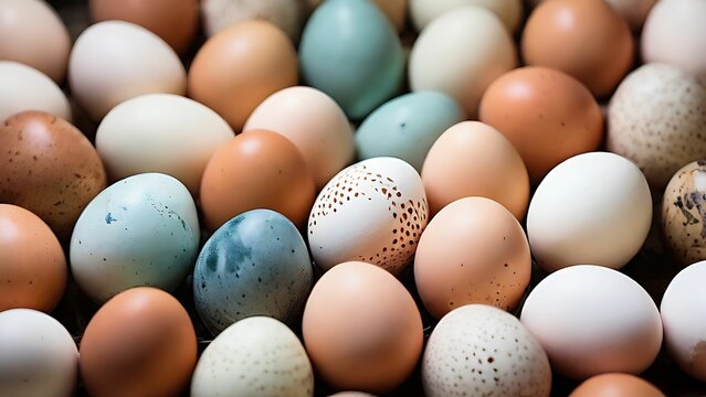 Group of eggs background