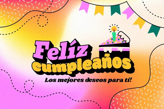 Colorful Happy Birthday Spanish Background_5