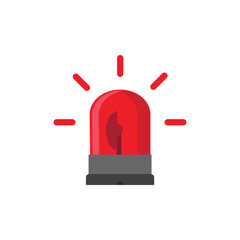 Red emergency siren vector icon