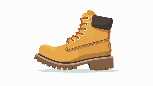 Industrial safety boots icon Flat vector isolated