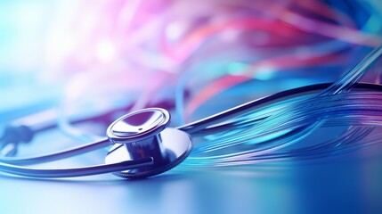 Medical health care with an abstract blurred background