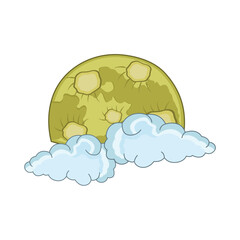 moon and cloud illustration