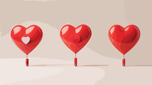 3d Heart textbox heart icon love social media