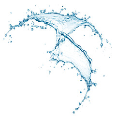 Blue water splash isolated - 785210321
