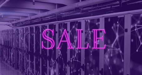 Image of sale over violet server room