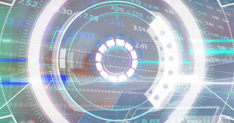 Image of scope scanning over data processing