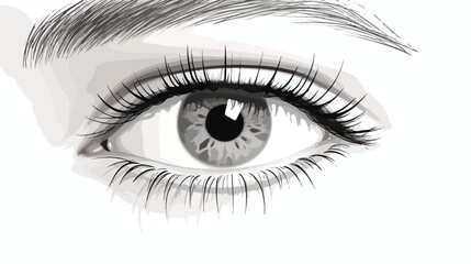 A captivating close-up of a female eye adorned 