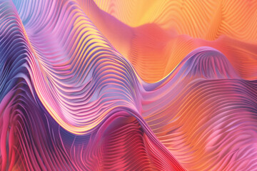 Gradient color wavy lines for background