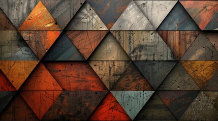 Wooden wall texture. .Geometric shapes with natural, wood textures background.