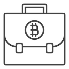 Crypto Portfolio vector Bitcoin Cryptocurrency thin line icon or design element - 785215959