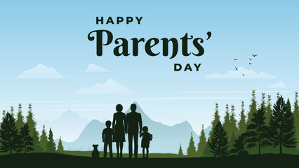 Beautiful Happy Fathers' Day Greeting Design