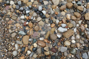 Wet pebbles