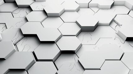 Obraz na płótnie Canvas Abstract white hexagonal pattern background