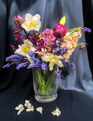 Romantic bouquet of the garden flowers - 785221587