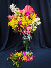 Romantic bouquet of the garden flowers - 785221731