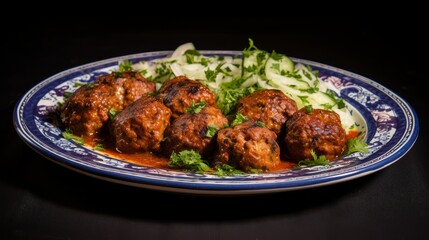 Savory Kofta Delight on solid background.