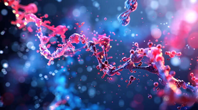 background digital visual screen of DNA futuristic for digital and print 