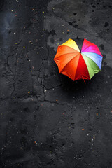 An isolated colorful umbrella