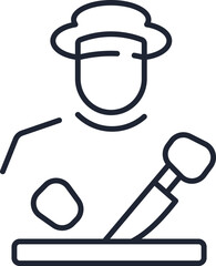 Chef Isolated Vector Simple Sign for Websites and Apps. Editable stroke for different purpose