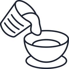 Cooking Isolated Outline Image for Websites and Apps. Editable stroke for different purpose