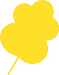 Dry yellow tree leaf, herbarium silhouette. Bright autumn Canadian orange foliage flat illustration. Simple cartoon vector hand drawn isolated on white background