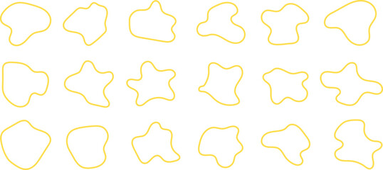 Set of Liquid Fluid Blob shape collection. Vector illustration. 