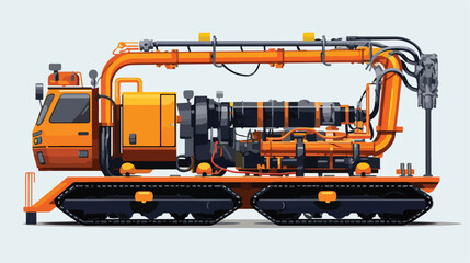 A large modern industrial subway drilling machine