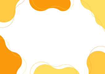 Obraz premium 抽象的 シェイプ フレーム 黄色 オレンジ