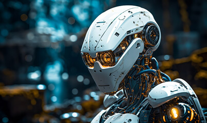 Fototapeta premium Intelligent Autonomous Robot - AI Future Tech Innovation for Advanced Robotics