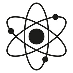 Atom icon vector. Logotype. Symbol