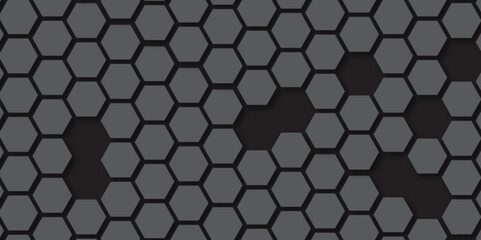 Black hexagon background. grey concrete cement stone tile wall. 3d illustration rendering.  Black geometric layout template. Abstract background of modern wall. colored paper in dark colors. 

