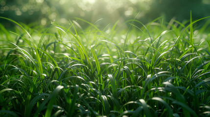 High-quality 3d rendering of natural fresh green grass cut out backgrounds, perfect for digital design projects.