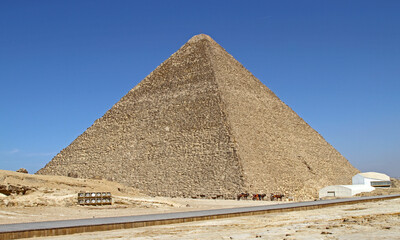 Fototapeta na wymiar Great Egyptian Pyramid UNESCO World Heritage Site Landmark in Giza Egypt