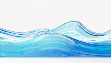 ocean wave. water texture. 3d render. isolated on white background. world ocean day background concept - obrazy, fototapety, plakaty