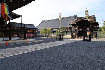A Japanese temple ：a scene of the precincts of Chion-in Temple in Kyoto...