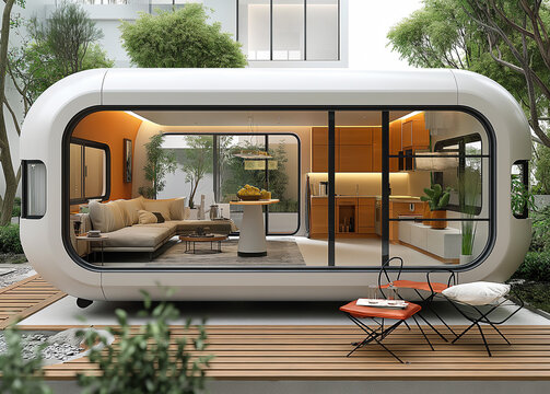 a conceptual image of a mobile home project for travel and a freeman's lifestyle