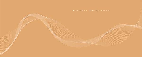 Abstract wave element for design. Digital frequency track equalizer. Stylized line art background. Vector illustration. Wave with lines created using blend tool. Curved wavy line, smooth stripe.

