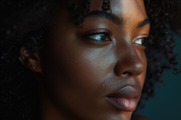 Portrait of a beautiful black woman. Black women's day.