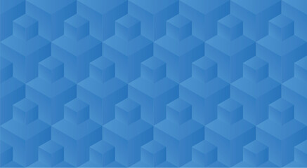 Blue 3d Geometric Pattern Background
