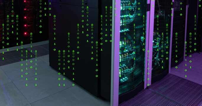 Image of data processing over computer servers