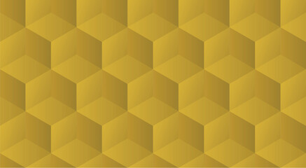 Fototapeta na wymiar Yellow 3d Geometric Pattern Background