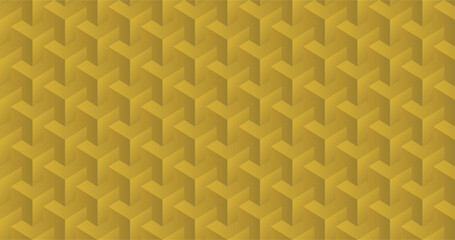 Yellow 3d Geometric Pattern Background