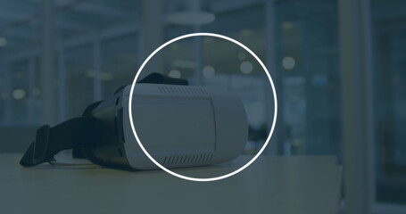 Image of scopes scanning over vr headset