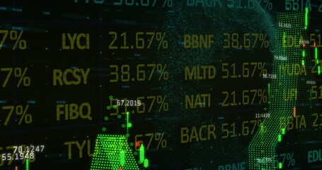 Image of statistics and financial data processing