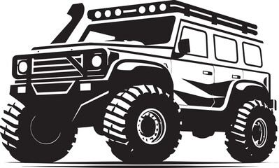 Off Road Adventure 4x4 SUV Vector Art