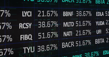 Obraz premium Image of statistics and financial data processing